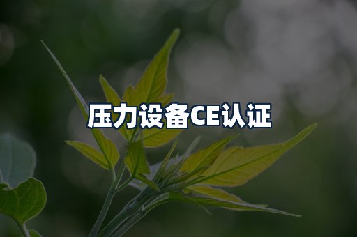 压力设备CE认证