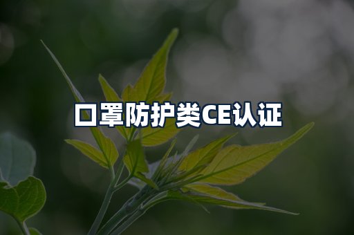 口罩防护类CE认证